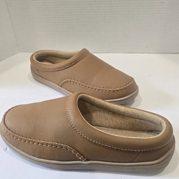 My Slippers Womens All Season Leather Slip On Mules Shoes  Size 9 Color tan - Picture 1 of 12